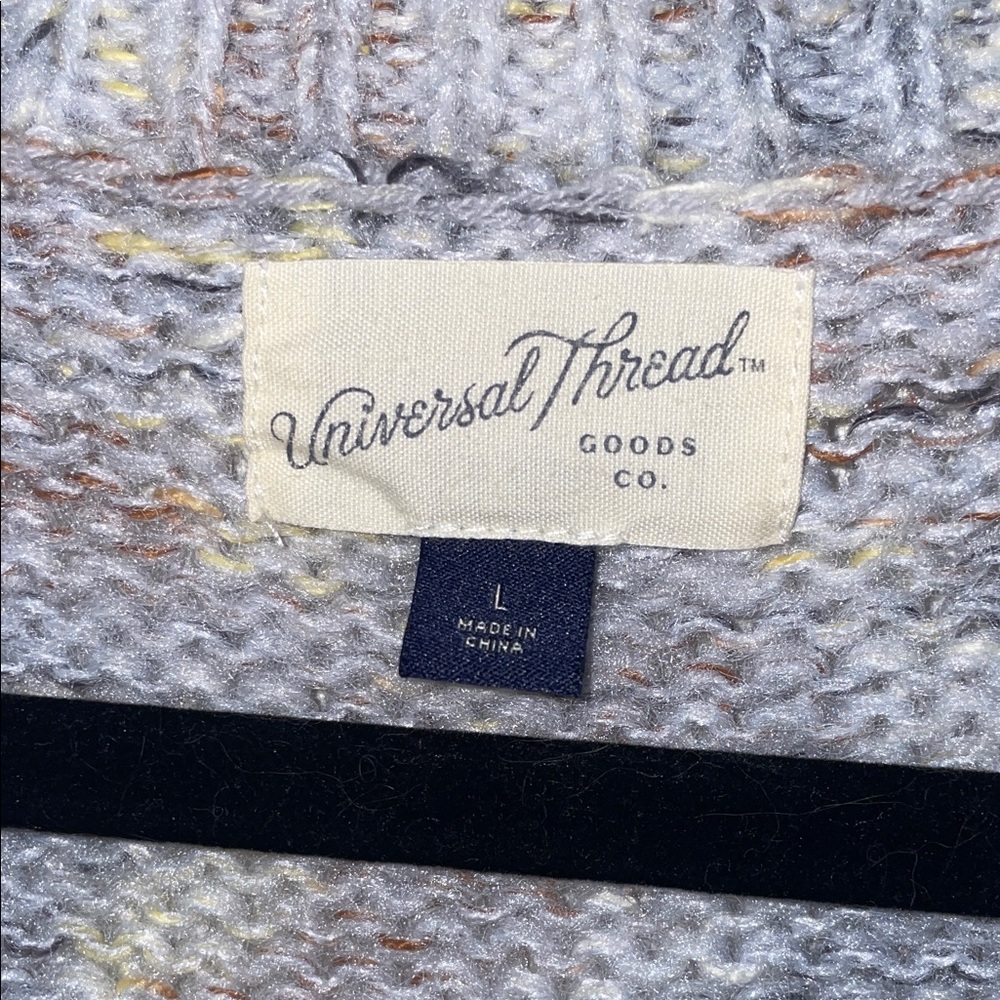 Universal Thread Speckled Gray V-Neck Sweater - image 2